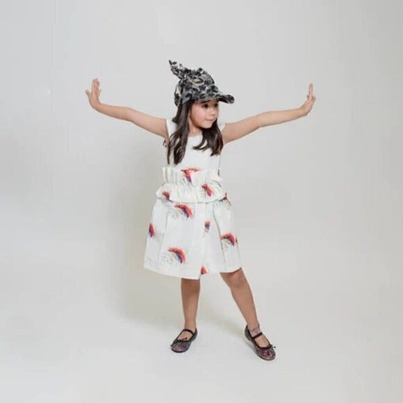 Hilda Henri cap sleeve rainbow girl's‎ zoya poem fit and flare dress - Size 8 - Picture 11 of 11